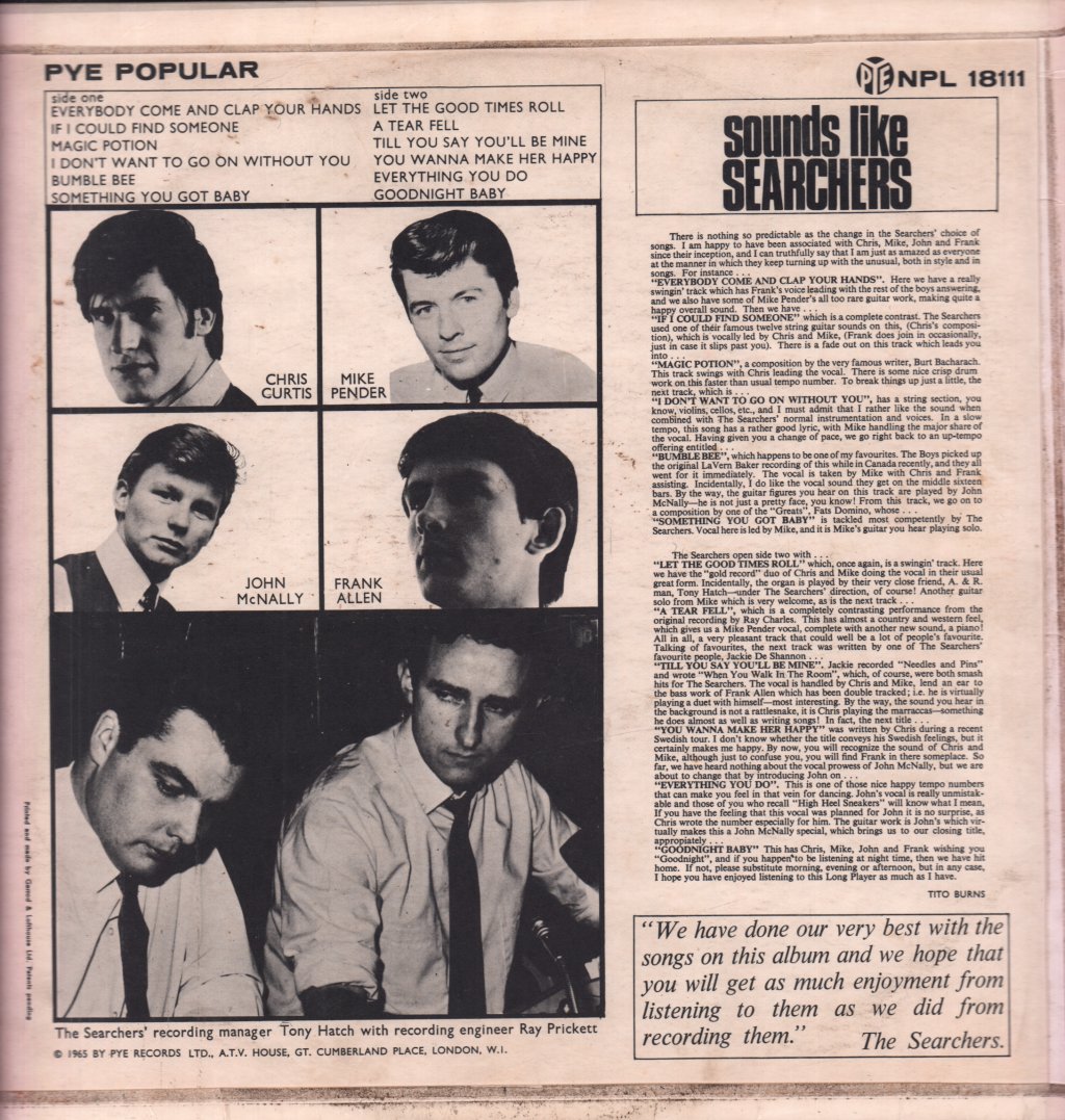Searchers - Sounds Like - Lp