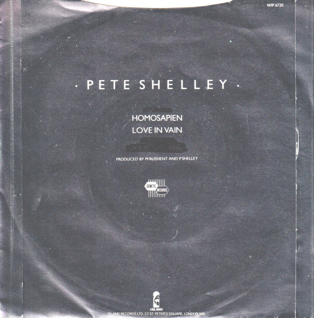 Pete Shelley - Homosapien - 7 Inch