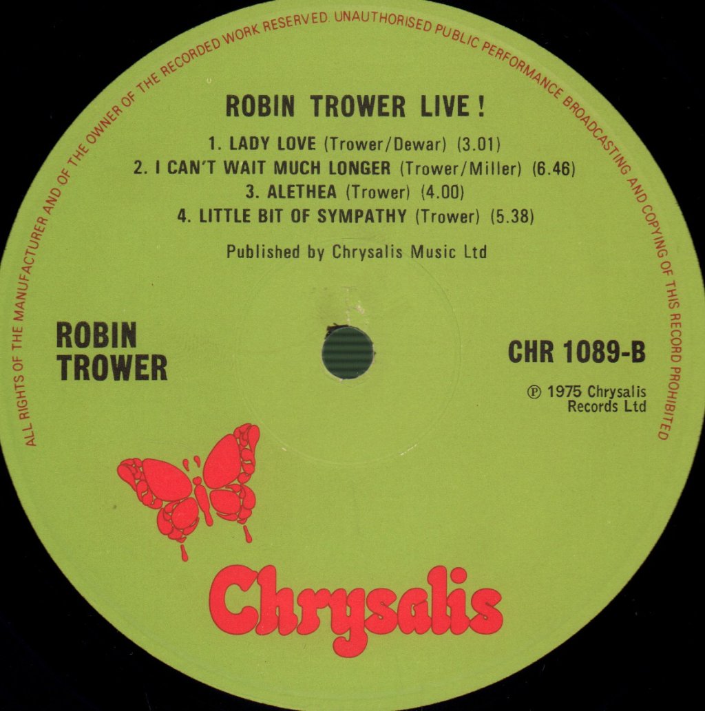Robin Trower - Live - Lp