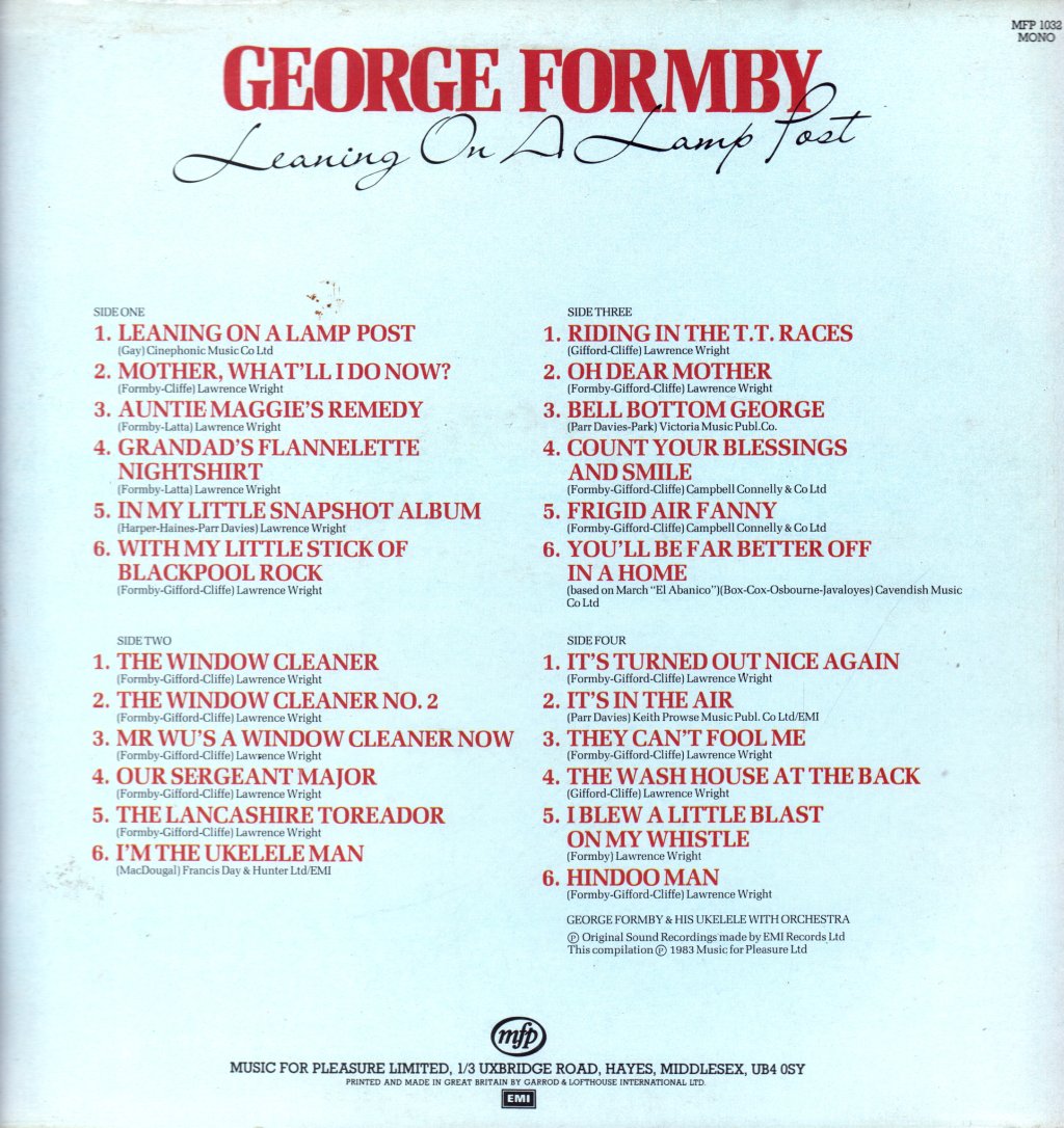 George Formby - Leaning On A Lamp Post - Double Lp