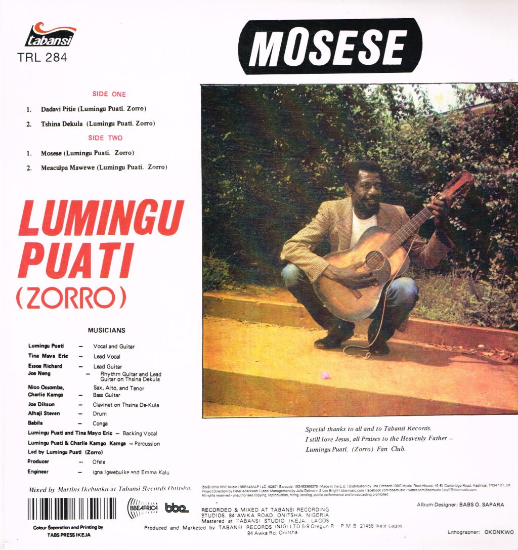 Lumingu Puati (Zorro) - Mosese - Lp