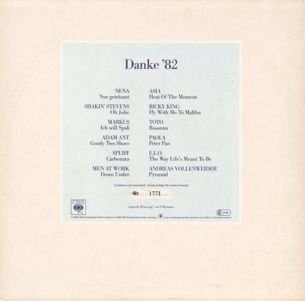 Various Artists - Danke '82 - Lp