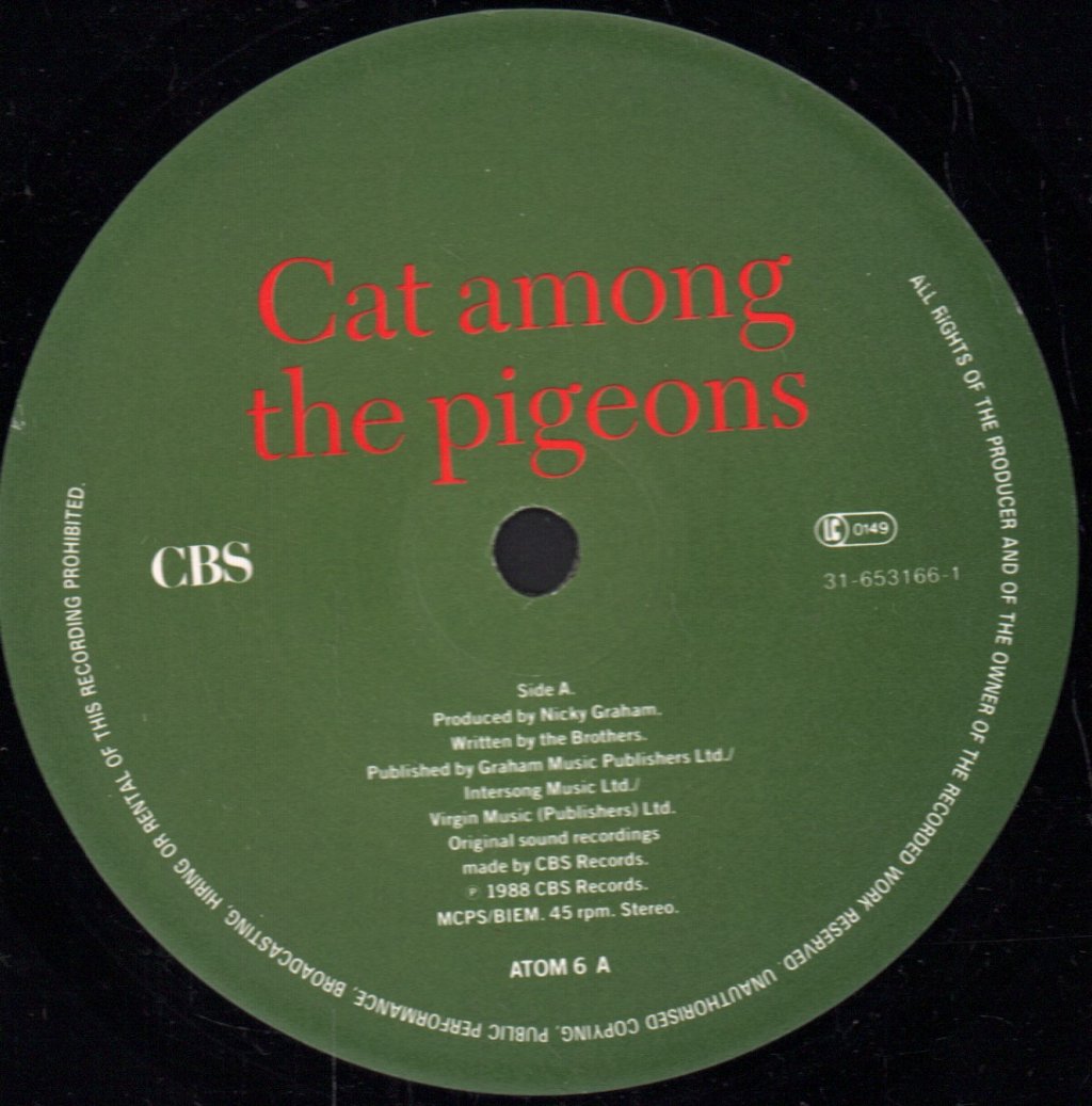 Bros - Cat Among The Pigeons - 7 Inch