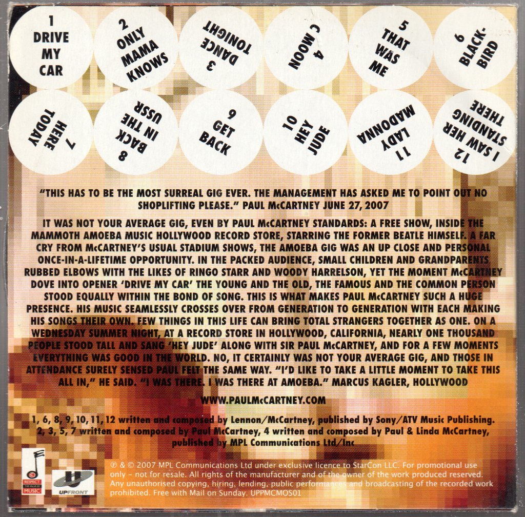 Paul McCartney - Live In Los Angeles - Cd