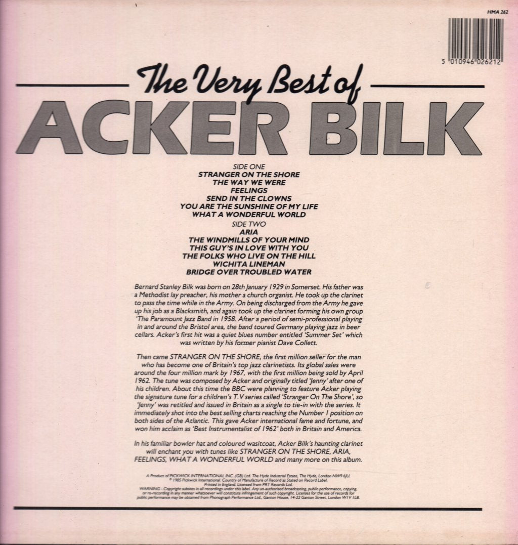 Acker Bilk - Very Best Of - Lp