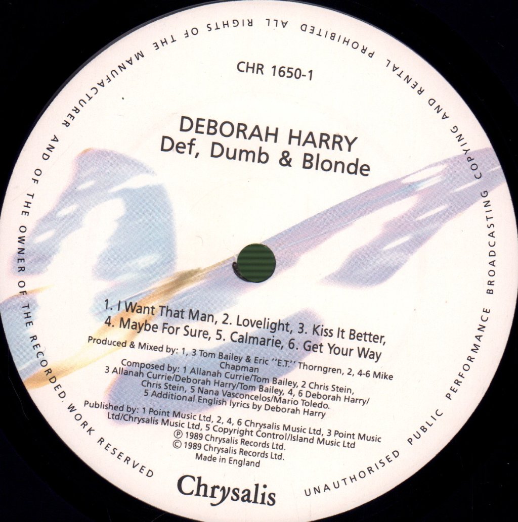 Deborah Harry - Def, Dumb & Blonde - Lp