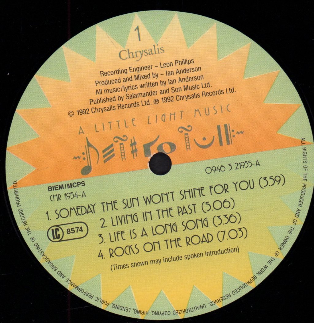 Jethro Tull - A Little Light Music - Double Lp