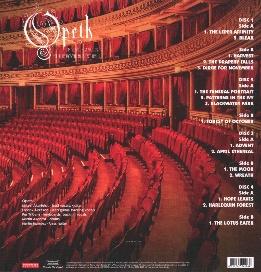 Opeth - In Live Concert At The Royal Albert Hall - Lp Box Set