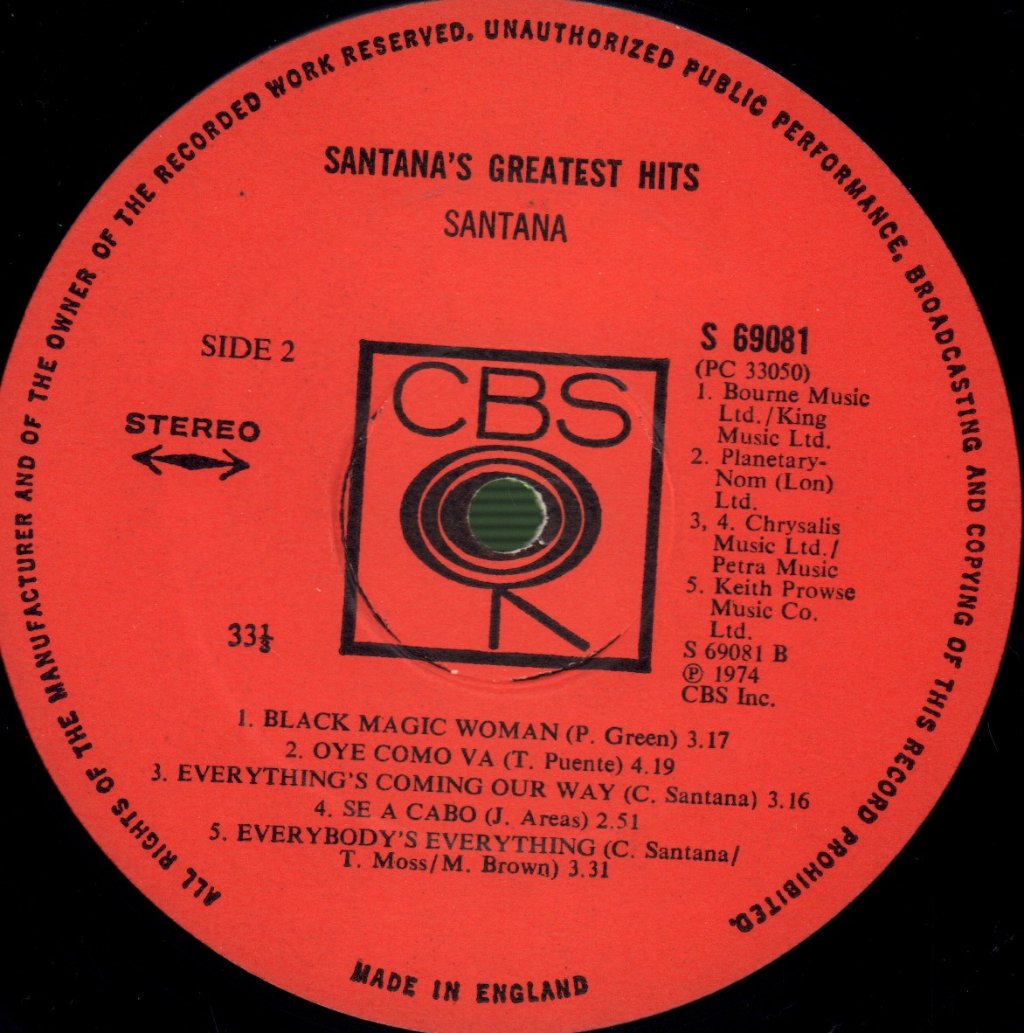 Santana - Greatest Hits - Lp