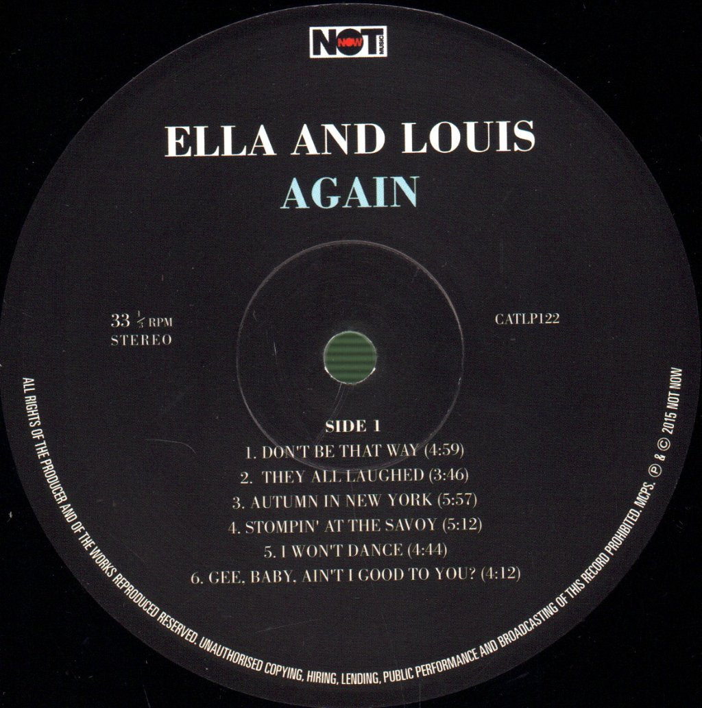 Ella Fitzgerald And Louis Armstrong - Ella And Louis Again - Lp