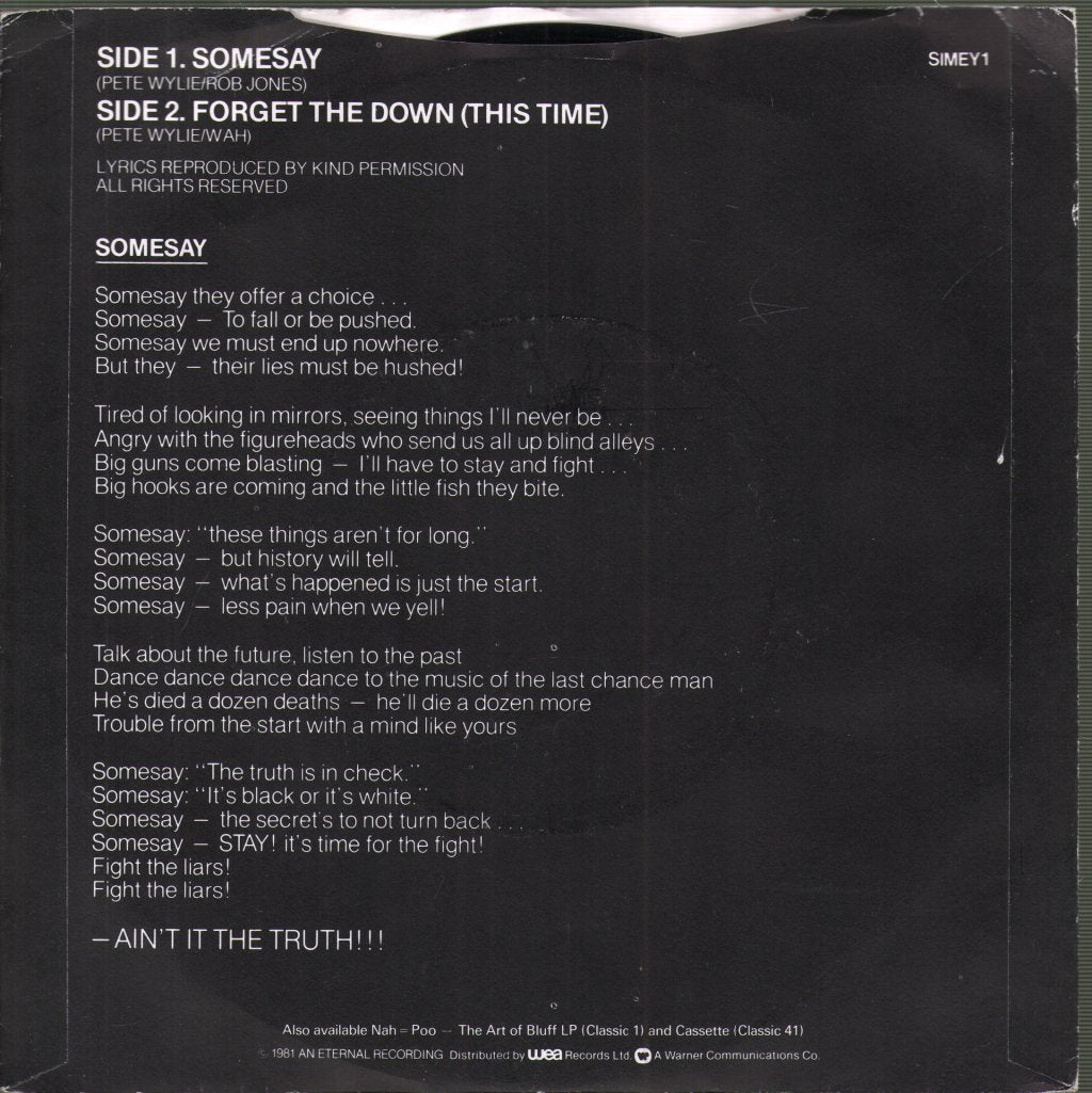 Wah - Somesay - 7 Inch