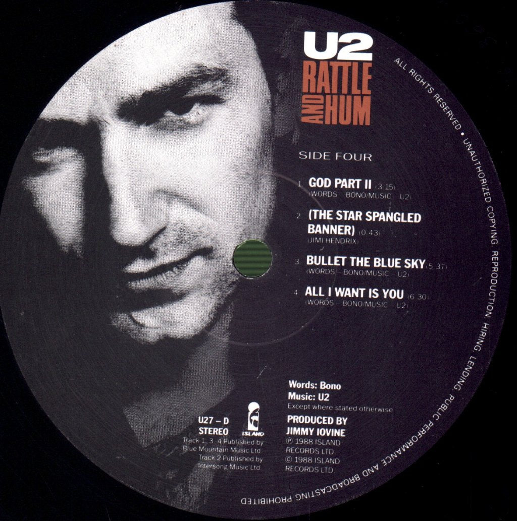 U2 - Rattle And Hum - Double Lp