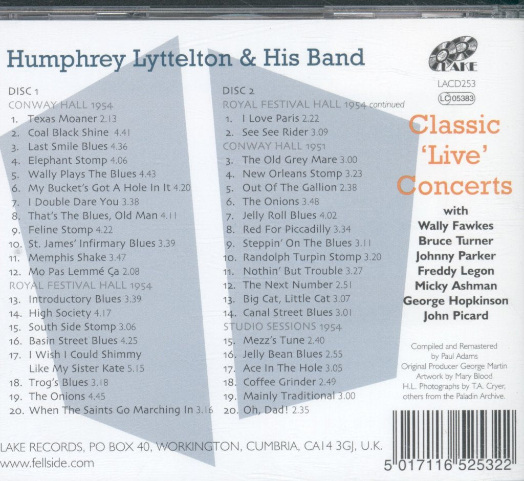 Humphrey Lyttelton And His Band - Classic 'Live' Concerts - Double Cd