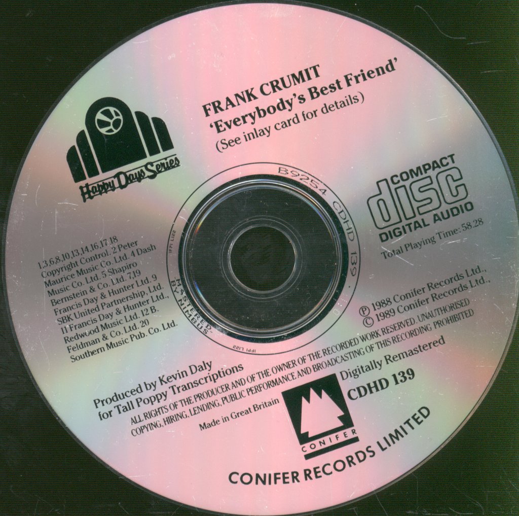 Frank Crumit - Everybody's Best Friend - Cd