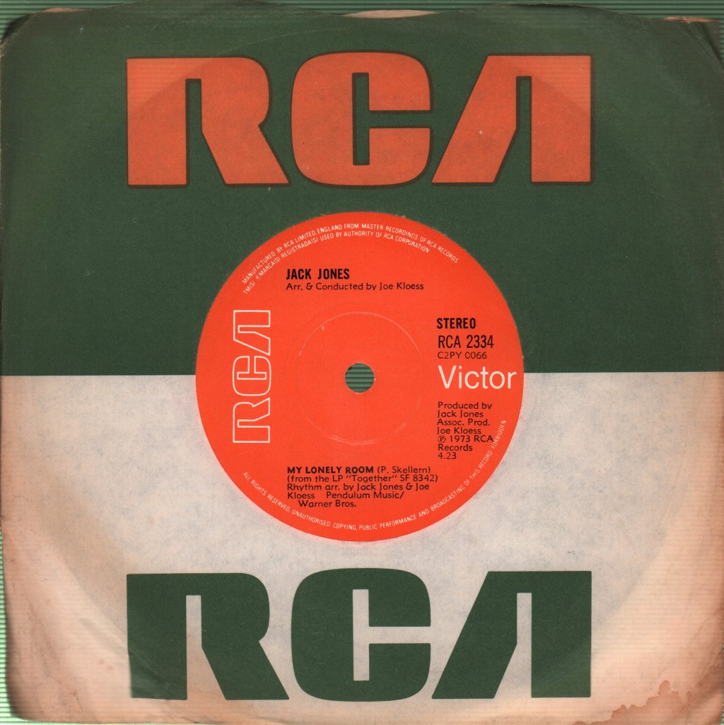 Jack Jones - My Lonely Room - 7 Inch