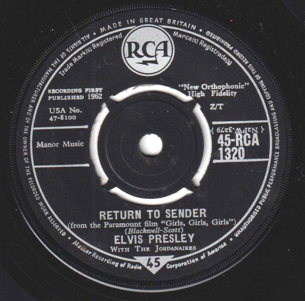 Elvis Presley - Return To Sender - 7 Inch
