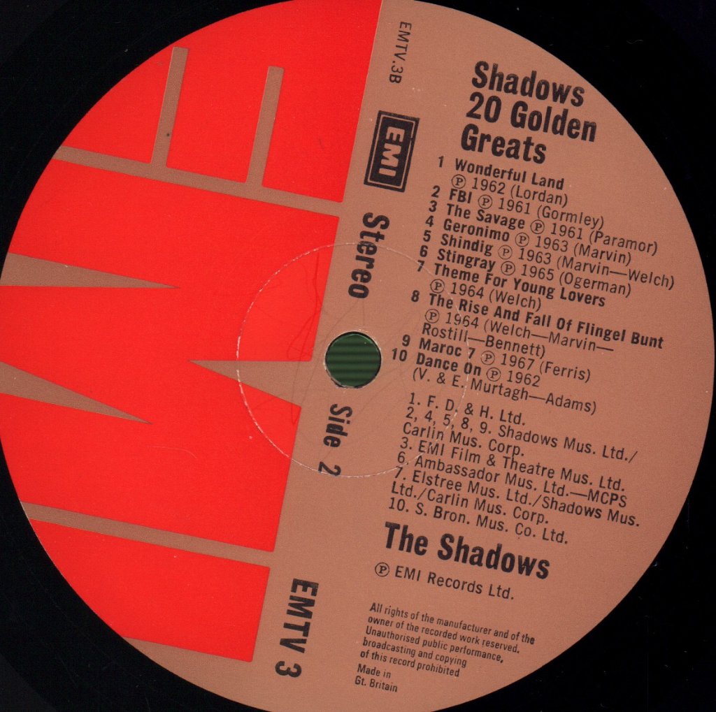 Shadows - 20 Golden Greats - Lp