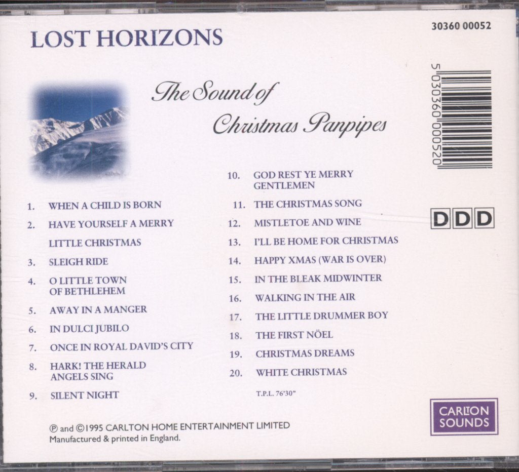 Lost Horizons - The Sound Of Christmas Panpipes - Lost Horizons - The Sound Of Christmas Panpipes - Cd