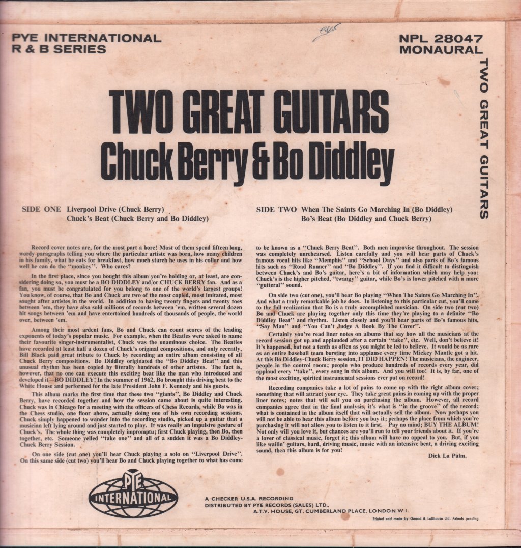 Bo Diddley And Chuck Berry - Two Great Guitars - Lp