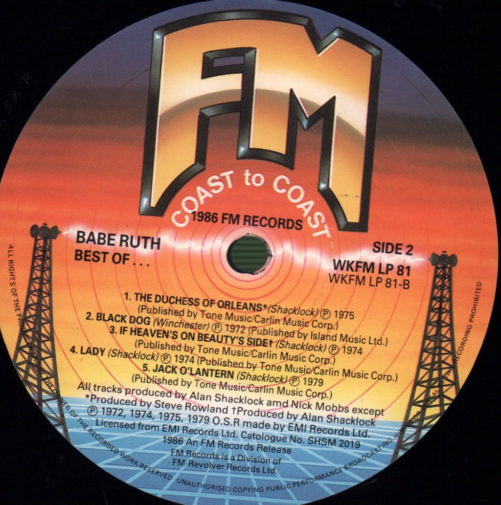 Babe Ruth - Best Of - Lp