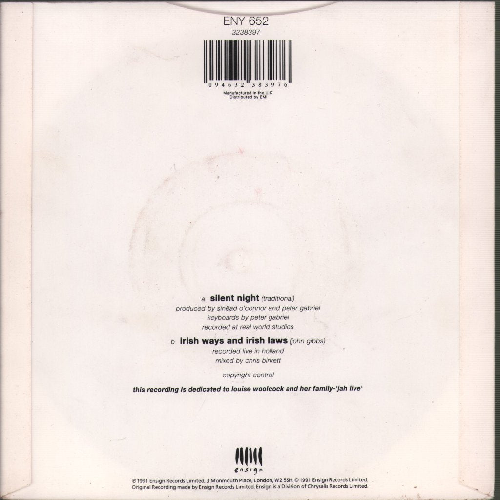 Sinead O'Connor - Silent Night - 7 Inch