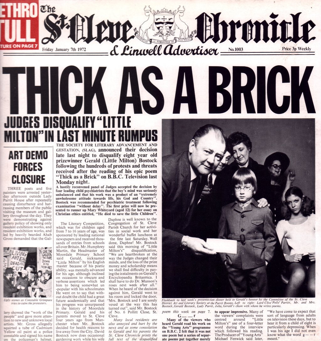 Jethro Tull - Thick As A Brick - Lp