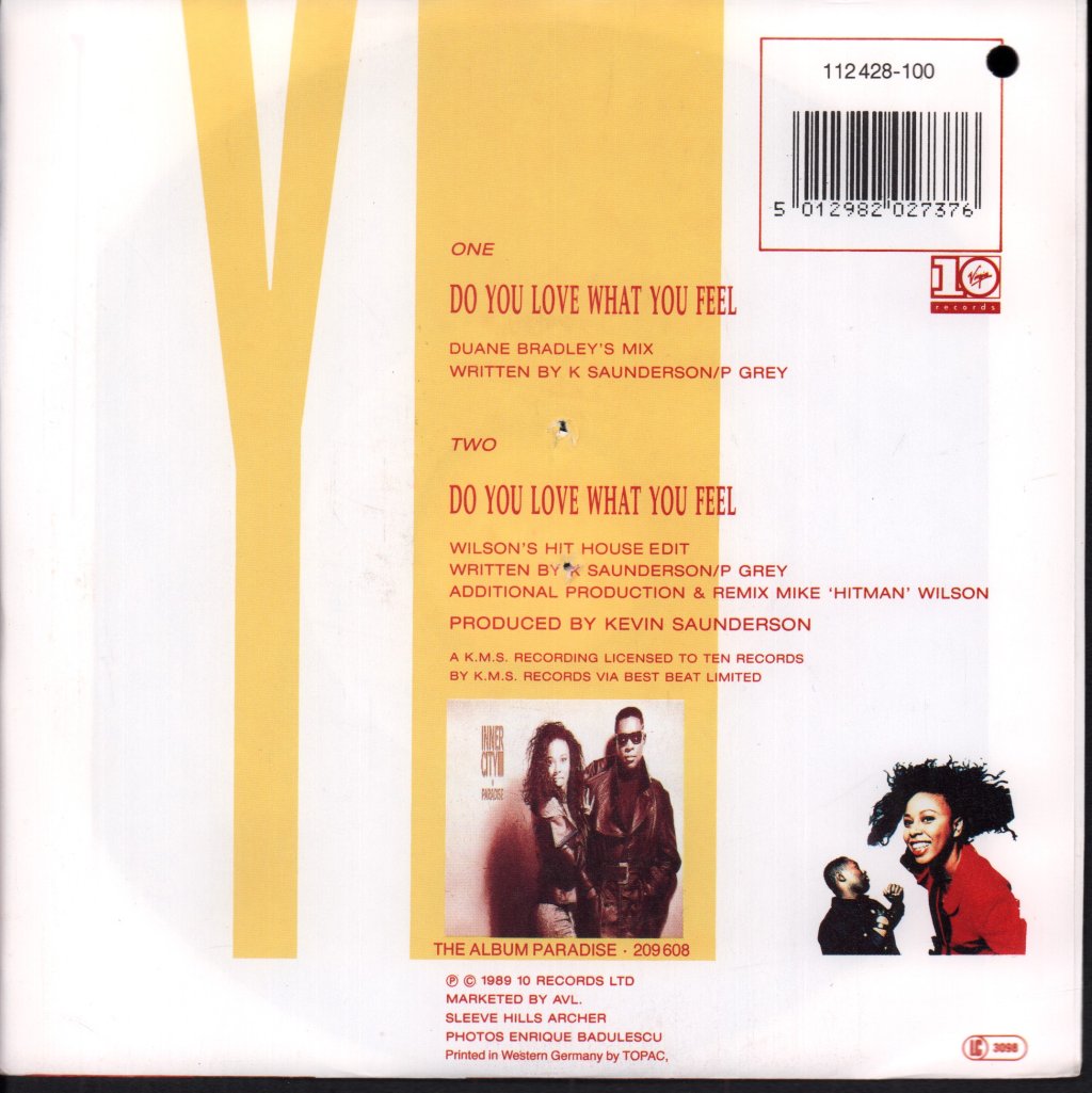 Inner City - Do You Love What You Feel - 7 Inch