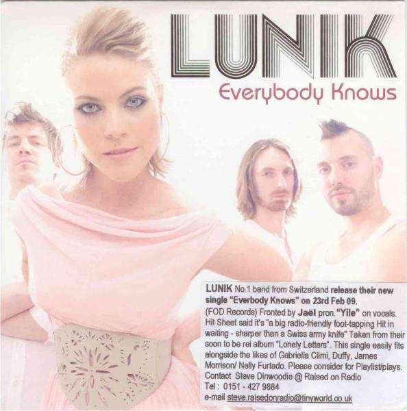 Lunik - Everybody Knows - Cd