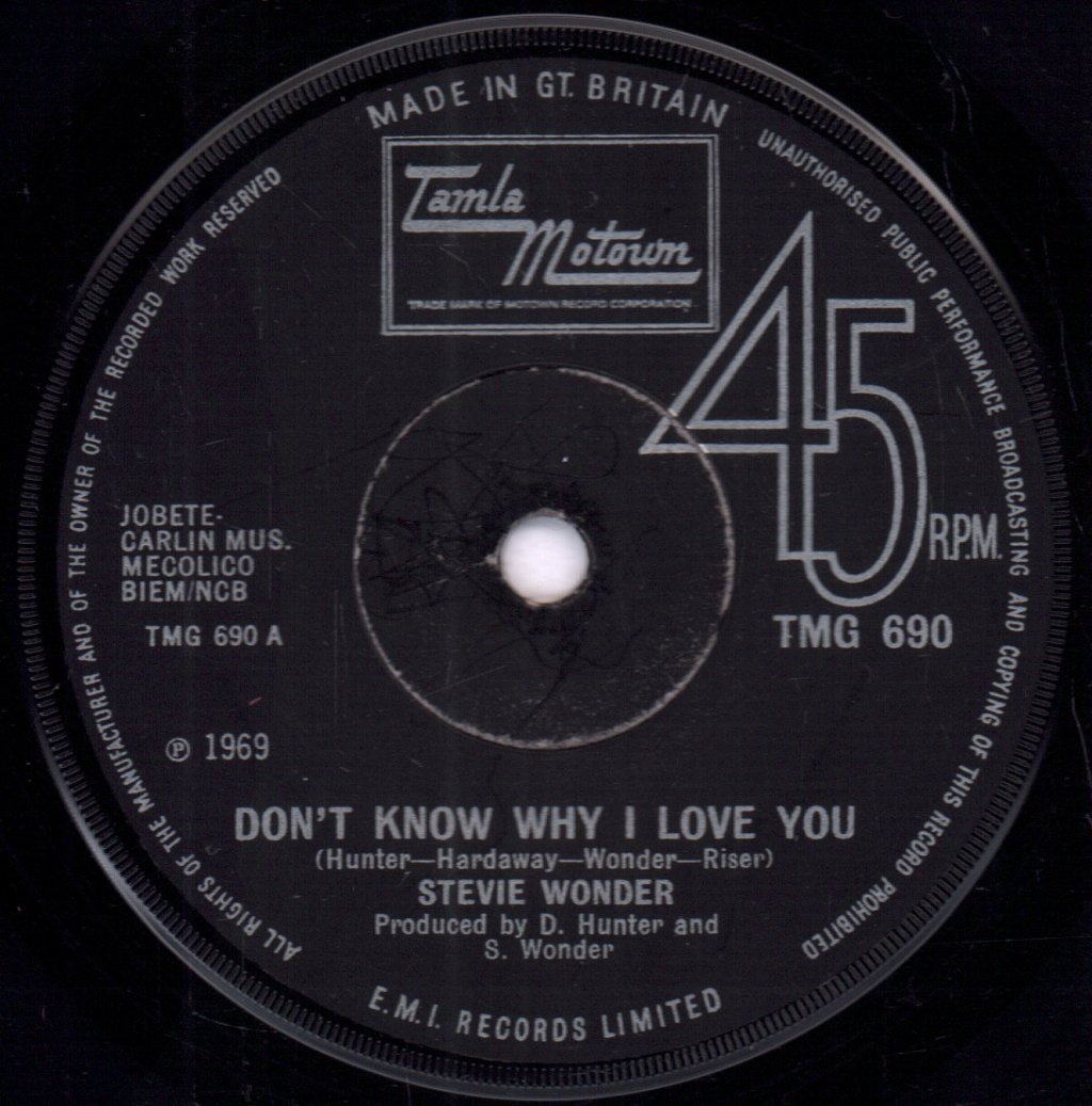 Stevie Wonder - Don't Know Why I Love You - 7 Inch