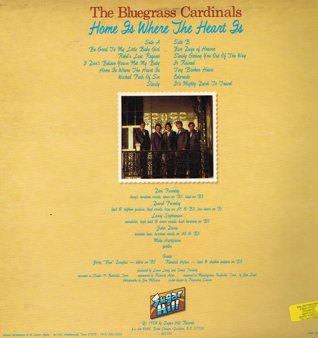 Bluegrass Cardinals - Home Is Where The Heart Is - Lp