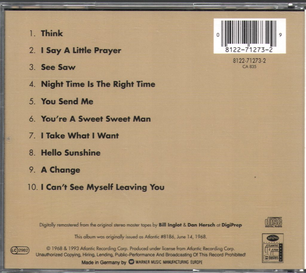 Aretha Franklin - Aretha Now - Cd