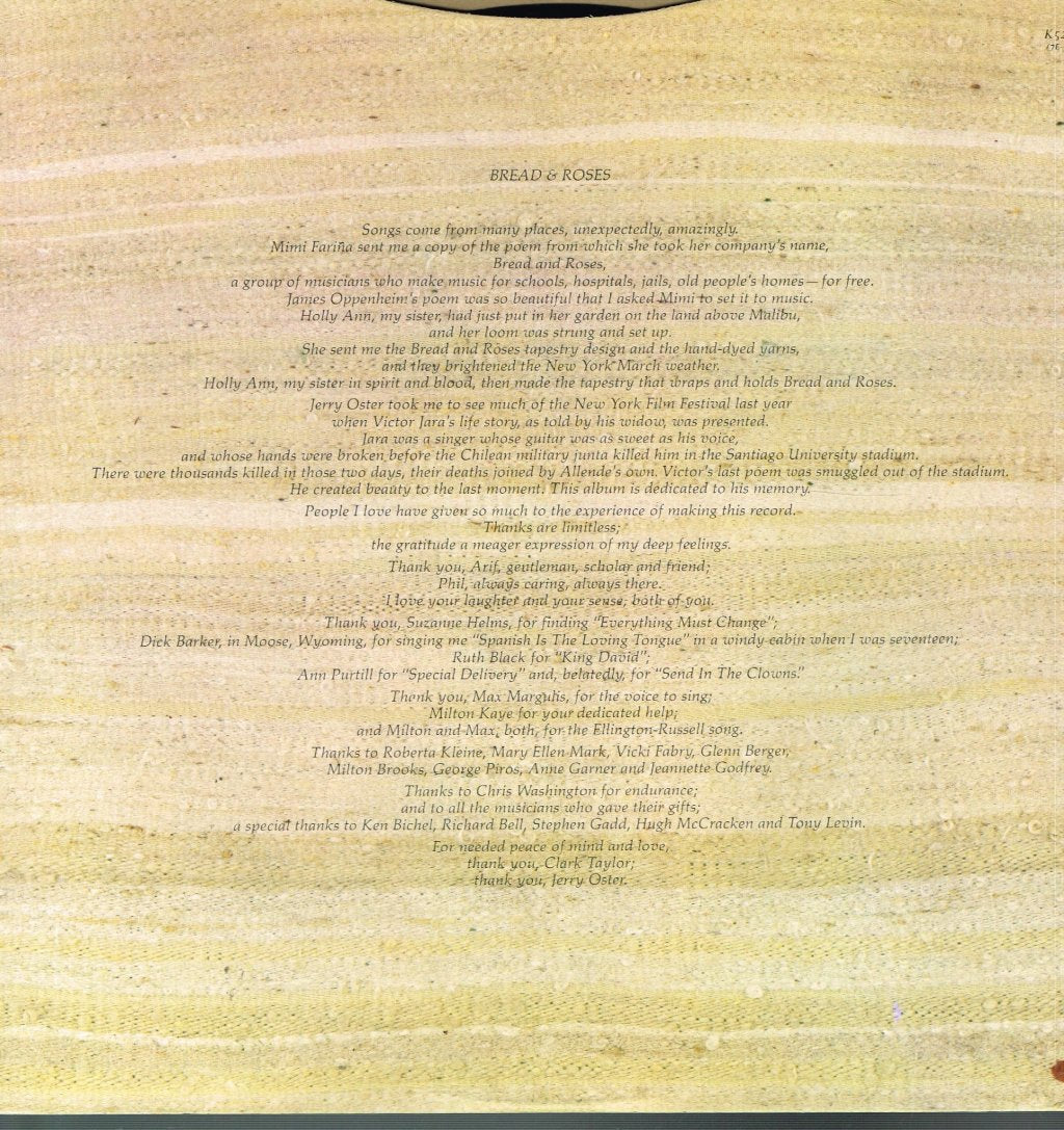 Judy Collins - Bread And Roses - Lp