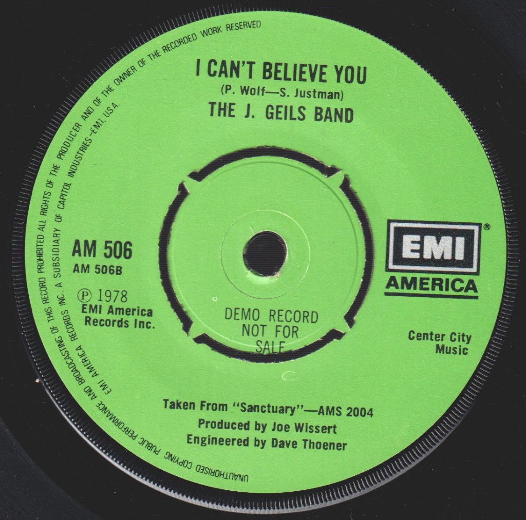J.Geils Band - Take It Back - 7 Inch