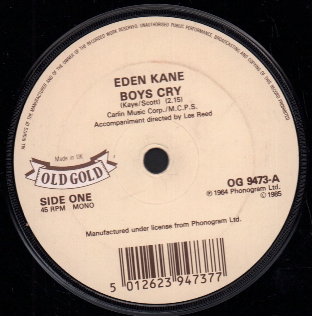 Eden Kane / Wayne Fontana - Boys Cry / Pamela, Pamela - 7 Inch