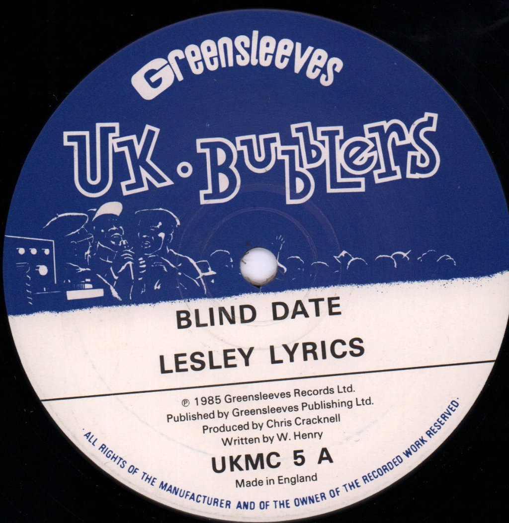 Leslie Lyrics - Blind Date - 12 Inch