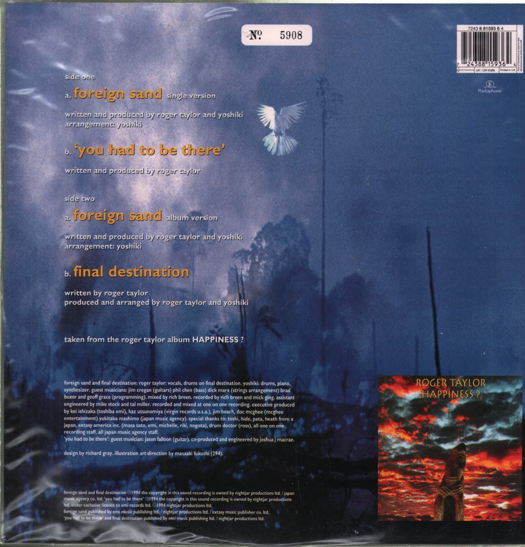 Roger Taylor And Yoshiki - Foreign Sand - 12 Inch