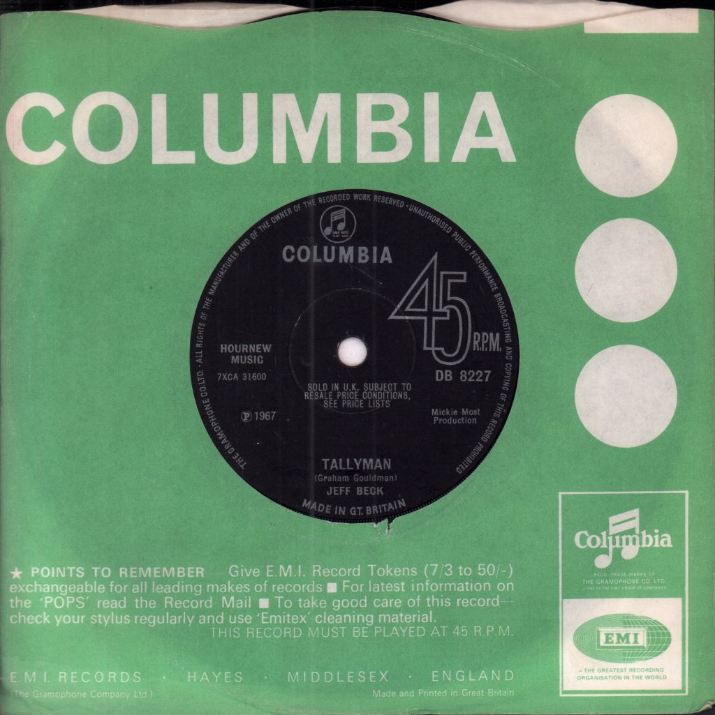 Jeff Beck - Tallyman - 7 Inch