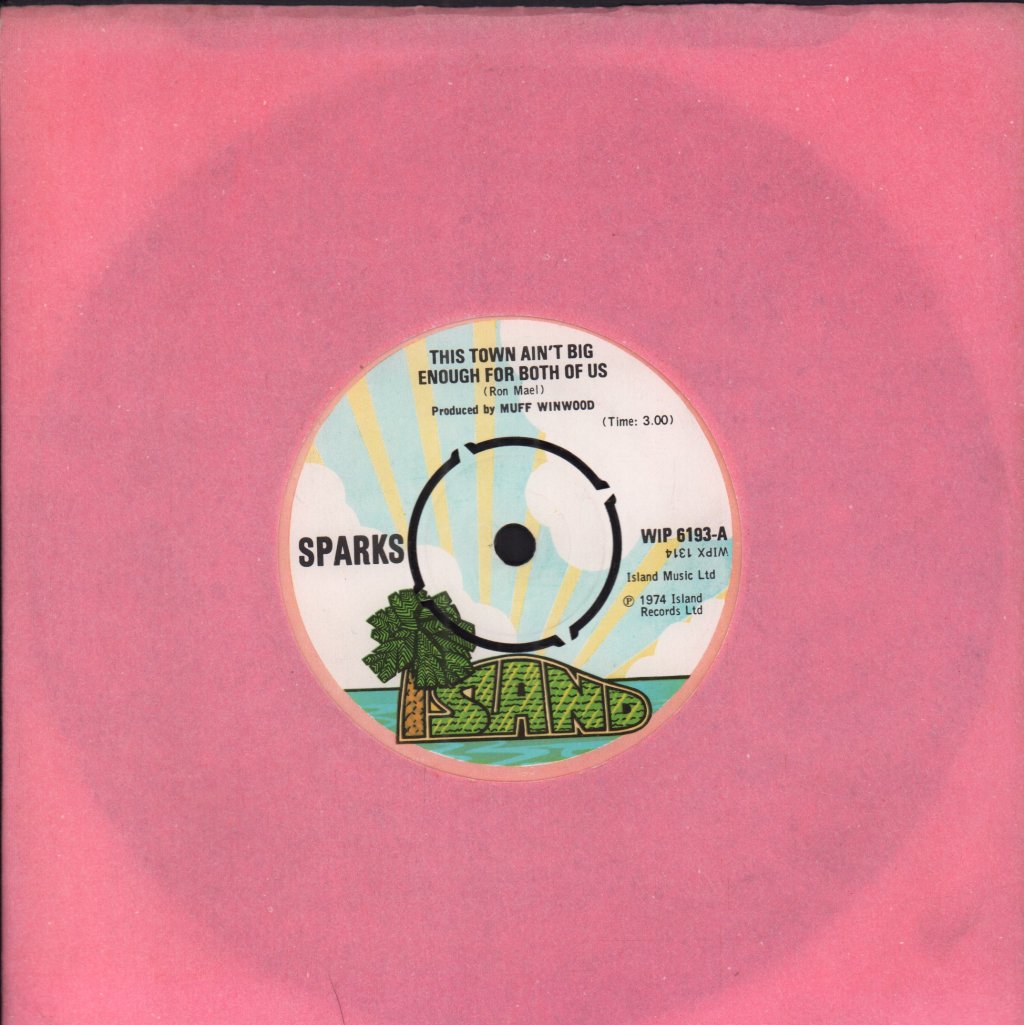 Sparks - This Town Ain't Big Enough For Both Of Us - 7 Inch