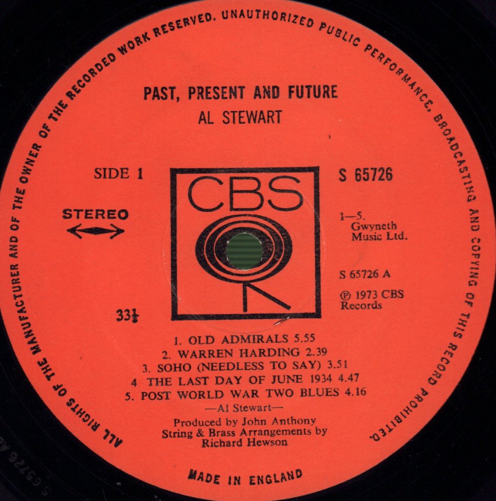 Al Stewart - Past, Present & Future - Lp