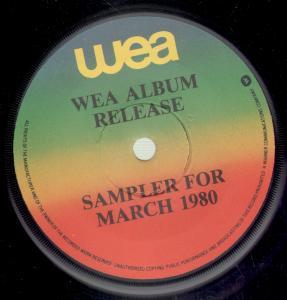 Various Artists - Wea Album Release Sampler For March 1980 - 7 Inch