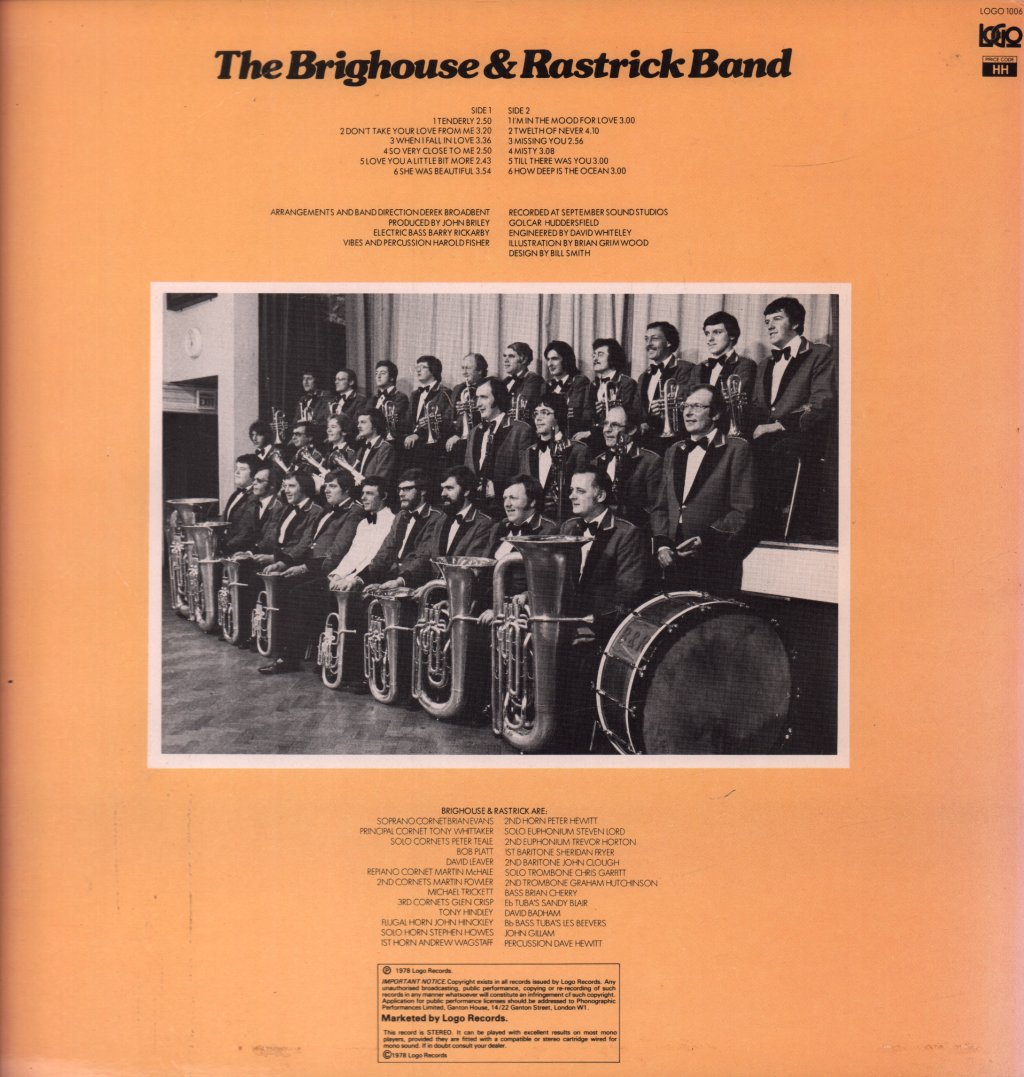 Brighouse And Rastrick Band - Love You A Blittle Bit More - Lp