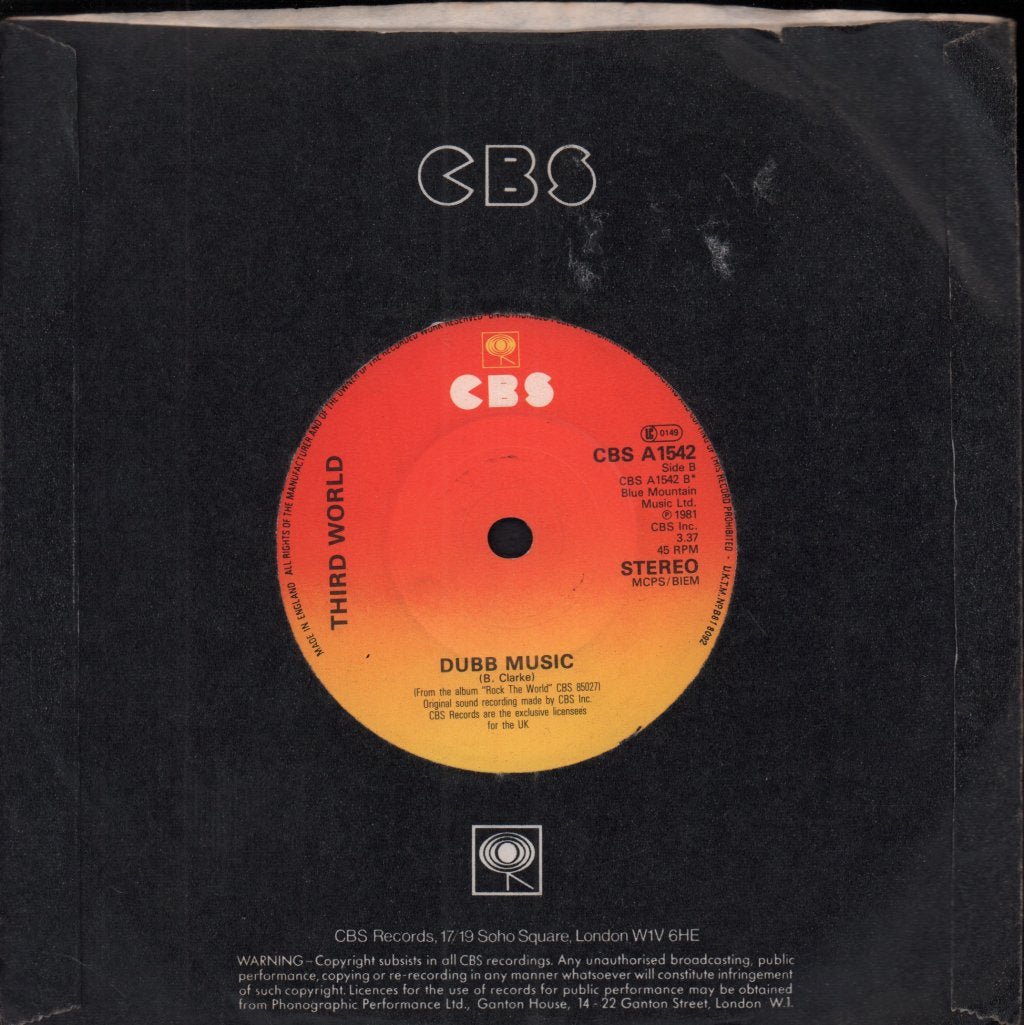 Third World (Reggae) - Standing In The Rain - 7 Inch