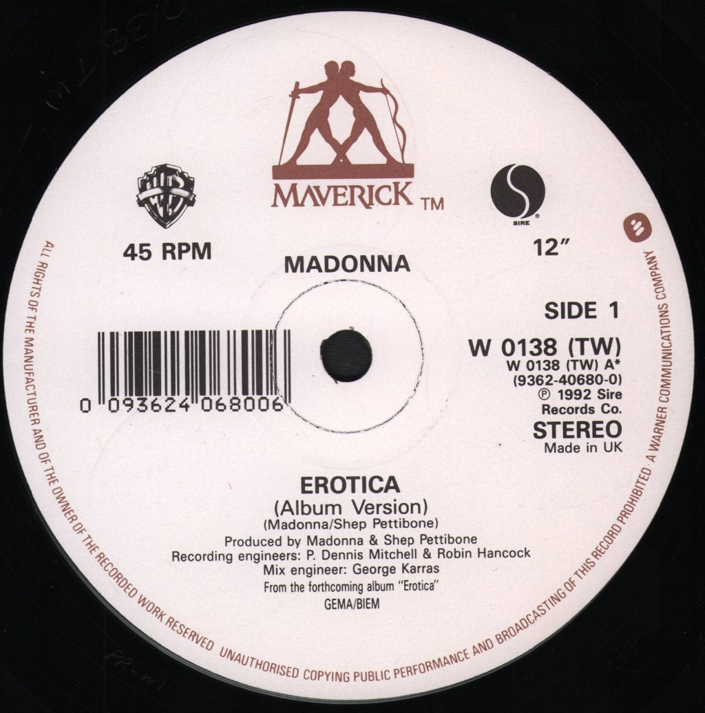 Madonna - Erotica - 12 Inch