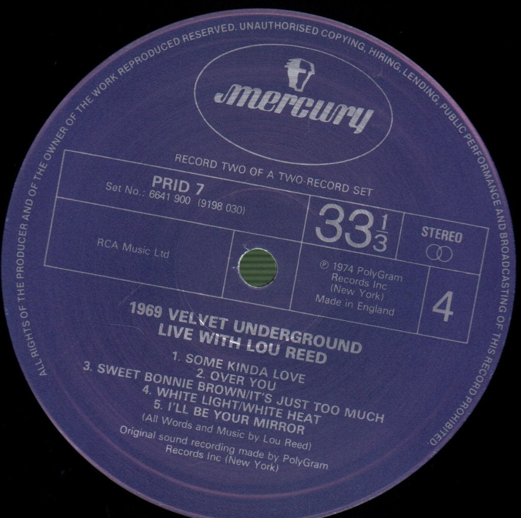 Velvet Underground - 1969 Velvet Underground Live - Double Lp