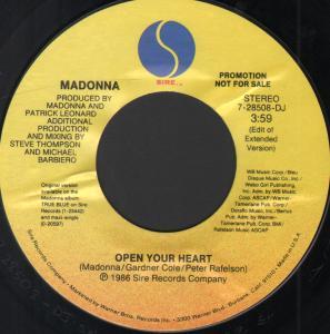 Madonna - Open Your Heart - 7 Inch