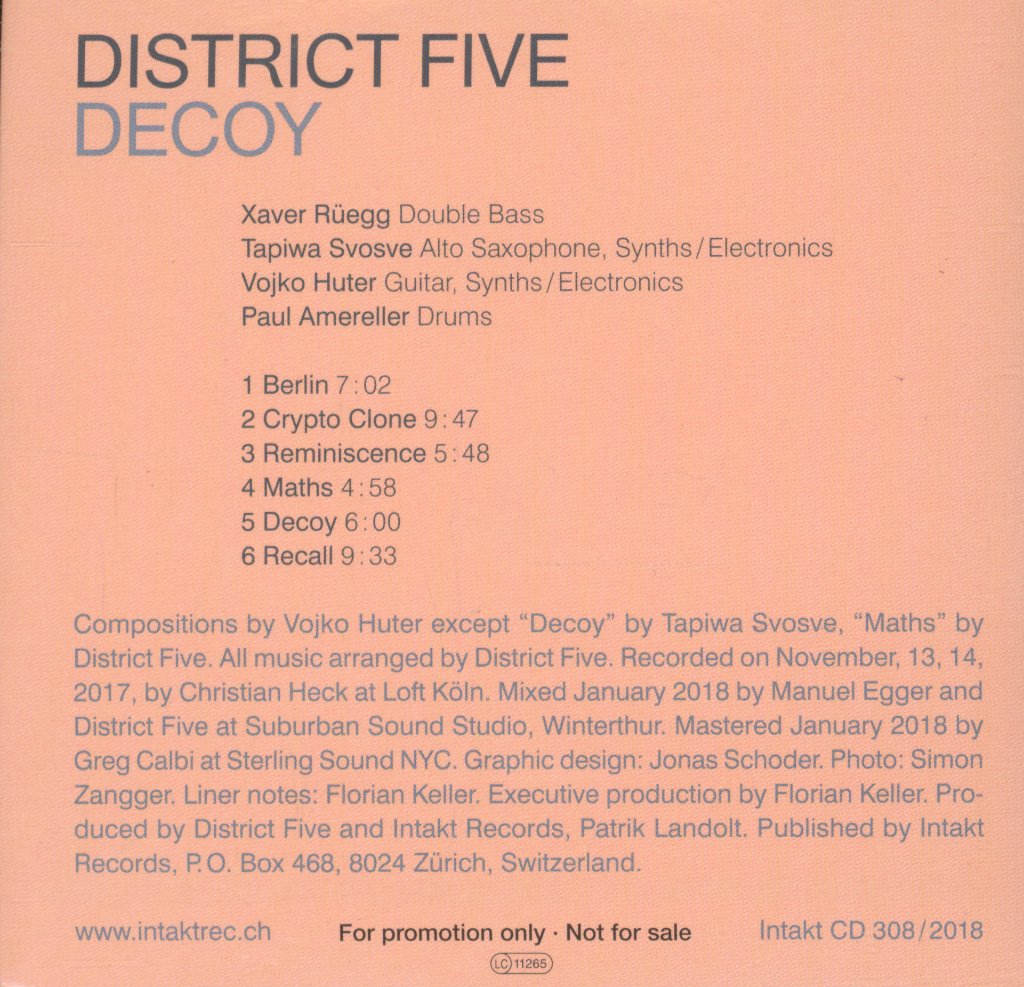 District Five (Jazz) - Decoy - Cd