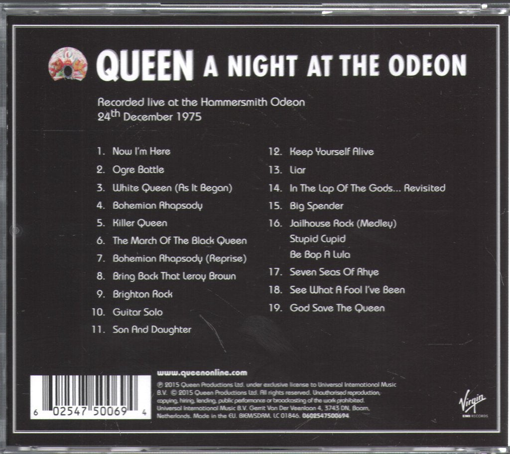 Queen - A Night At The Odeon - Cd