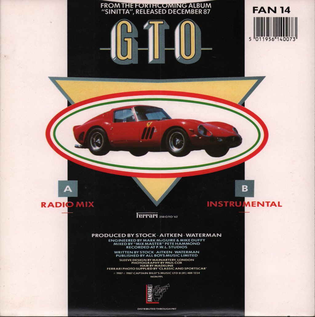 Sinitta - GTO - 7 Inch