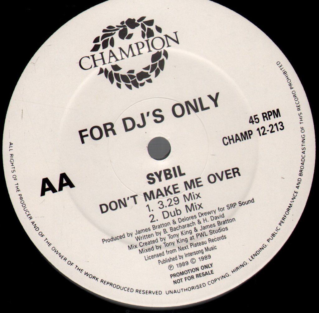 Sybil - Don't Make Me Over - 12 Inch
