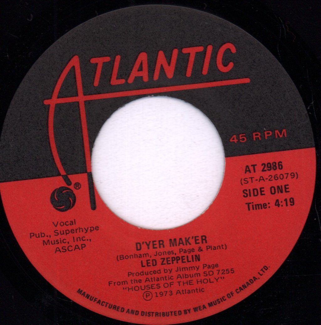Led Zeppelin - D'yer Maker - 7 Inch
